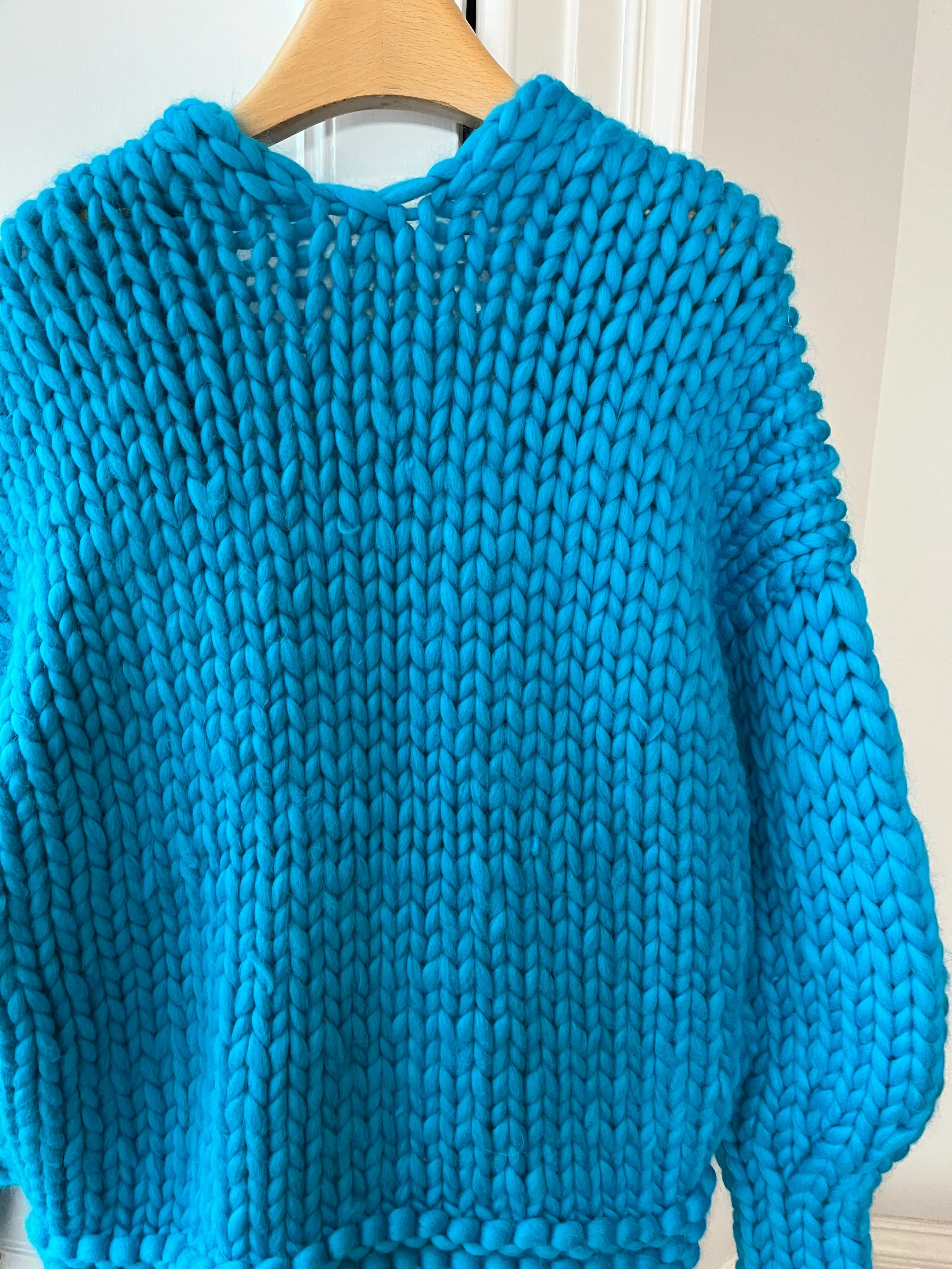 1of1 Blue Chunky Knit Cardigan S/M (Sample)