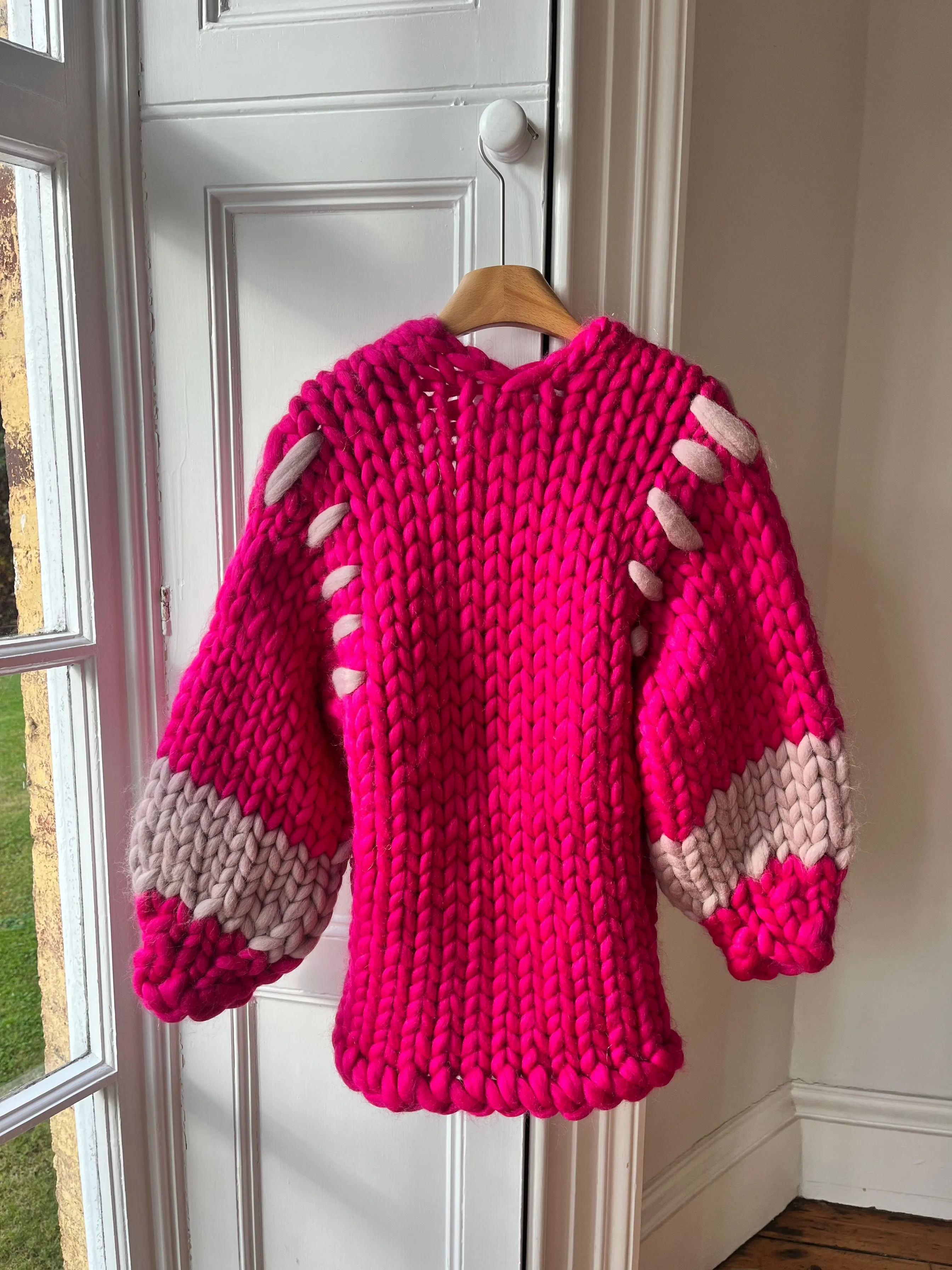 1of1 Raspberry Midi Colossal Knit Cardigan S/M (Sample)