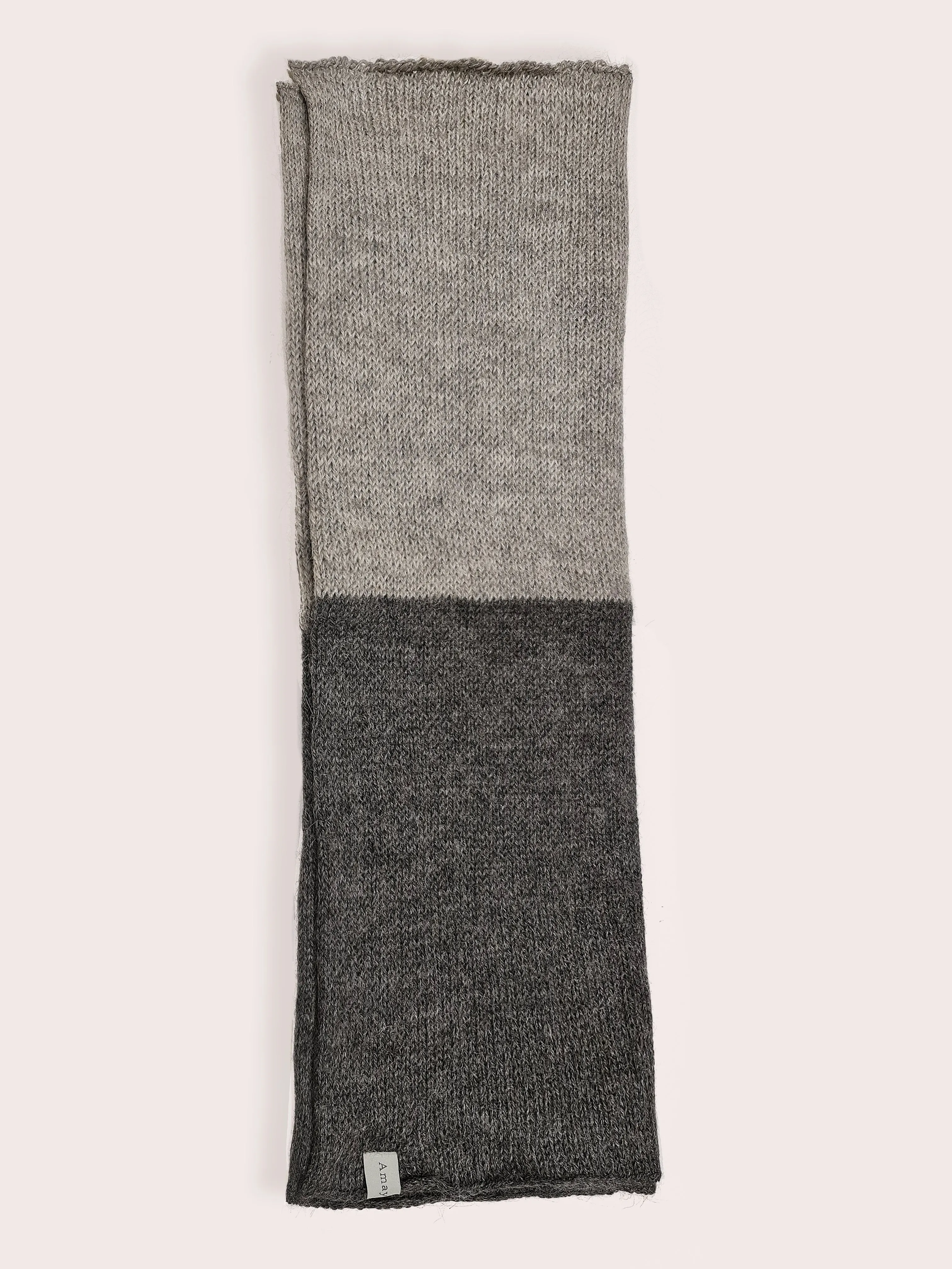 Amayi Alpaca - Infinity Scarf Charcoal & Light Grey