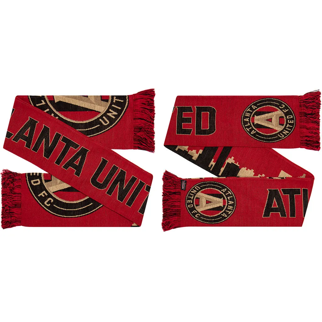 Atlanta United Tri-Color Skyline (HD Knit) Scarf