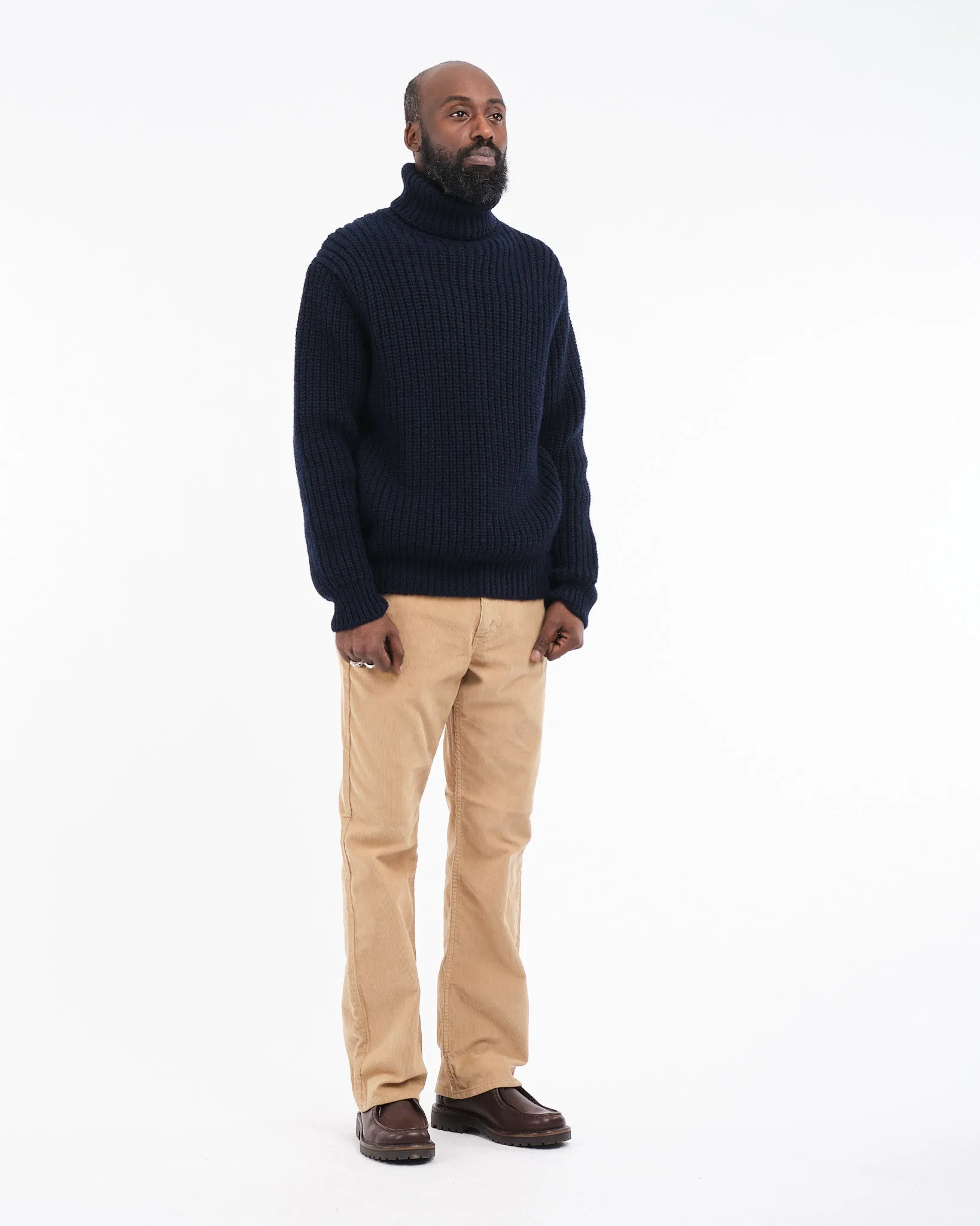 August Chunky Rollneck Knit Navy