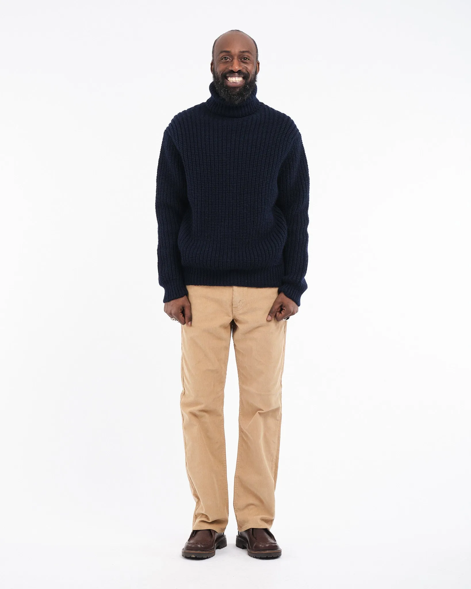 August Chunky Rollneck Knit Navy