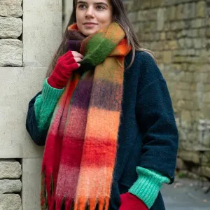 Autumnal Fluffy Scarf