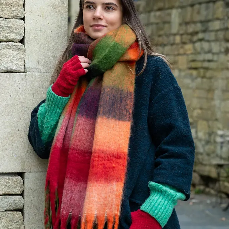 Autumnal Fluffy Scarf