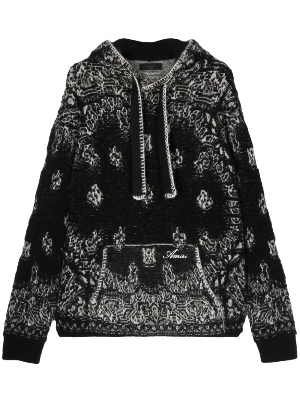 Bandana knitted hoodie<BR/><BR/><BR/>