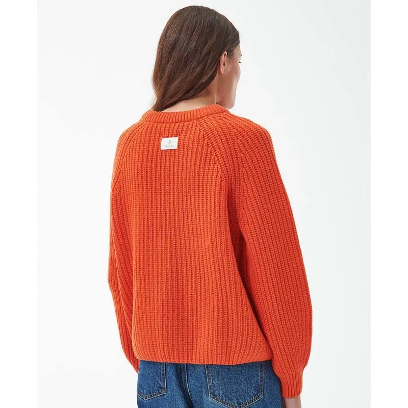 Barbour Hartley Ladies Knit - Pumpkin