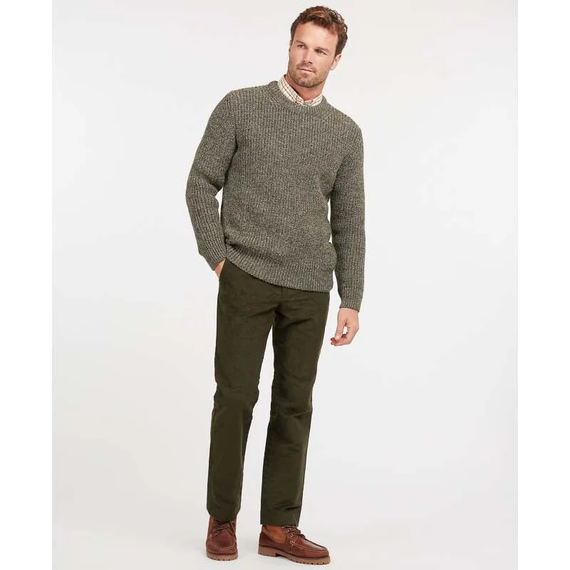 Barbour New Tyne Mens Crew Neck Jumper - Derby Tweed