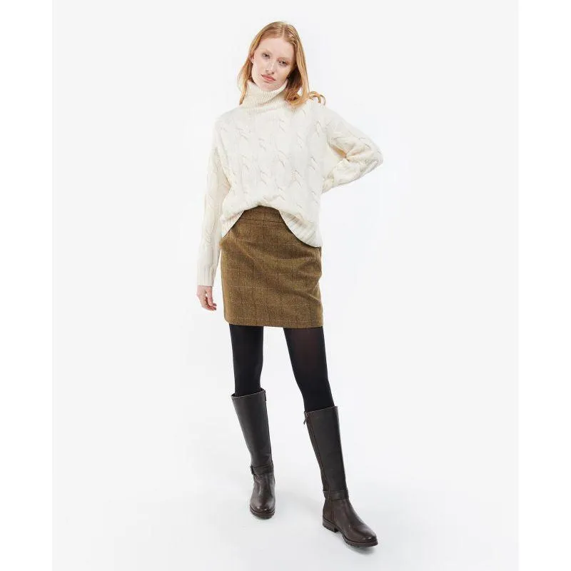 Barbour Pendula Ladies Roll Neck Knit - Cream