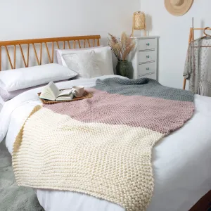 Blanket Knitting Kit - Hannah's Beginner Throw