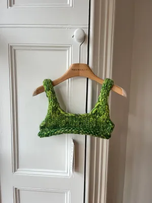 Blended Green Chunky Knit Bralette S (Sample)