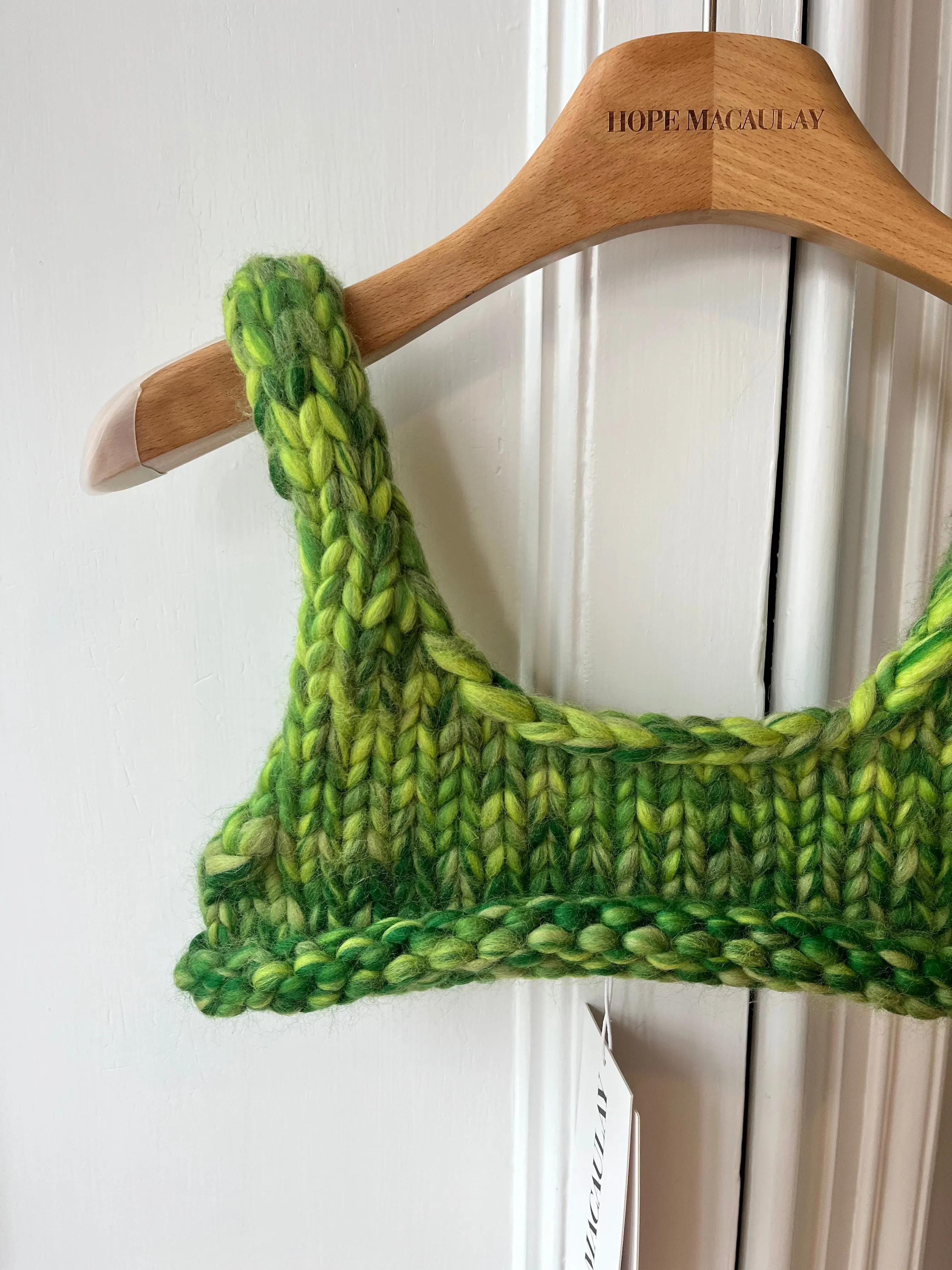 Blended Green Chunky Knit Bralette S (Sample)