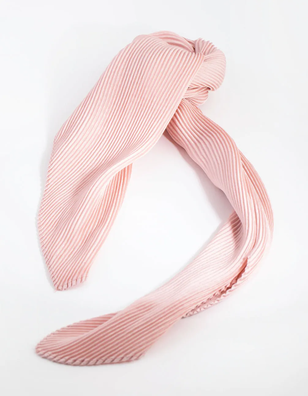 Blush Pleated Bandana Hair Scarf