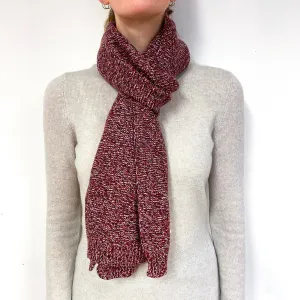 Brand New Scottish Cashmere Scarf Mixed Berry