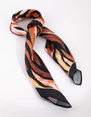 Brown Animal Print Scarf