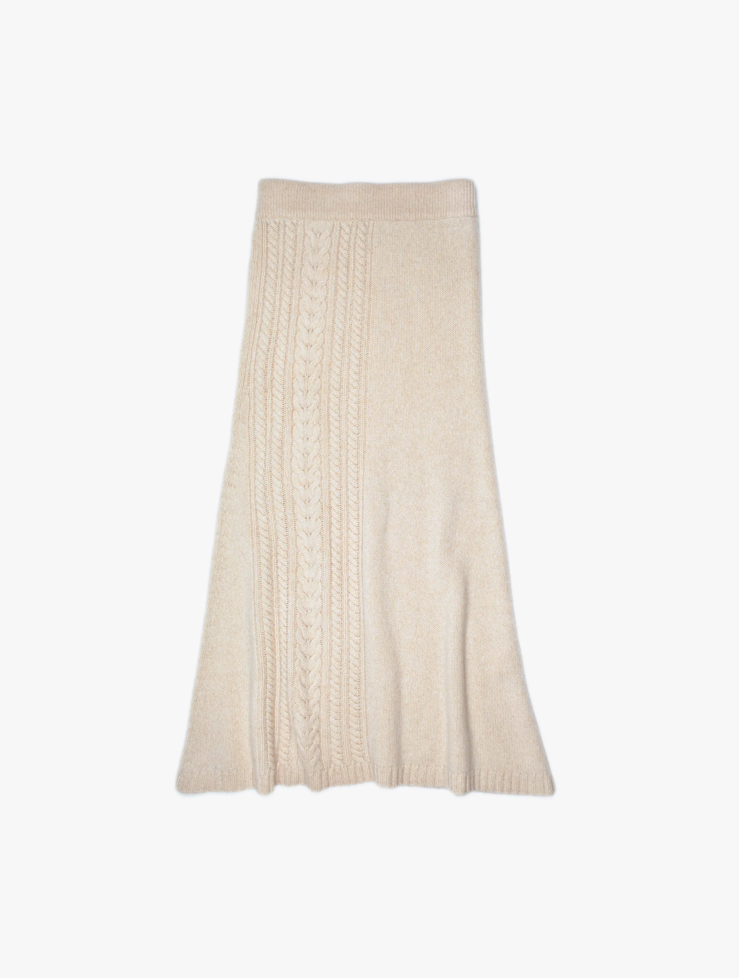 Cable Knit Cashmere Skirt