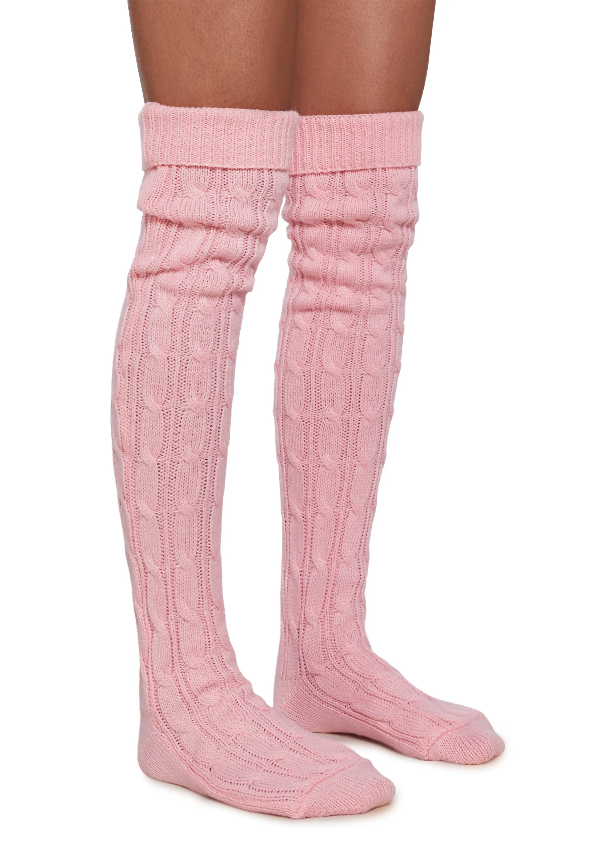 Cable Knit Knee Socks