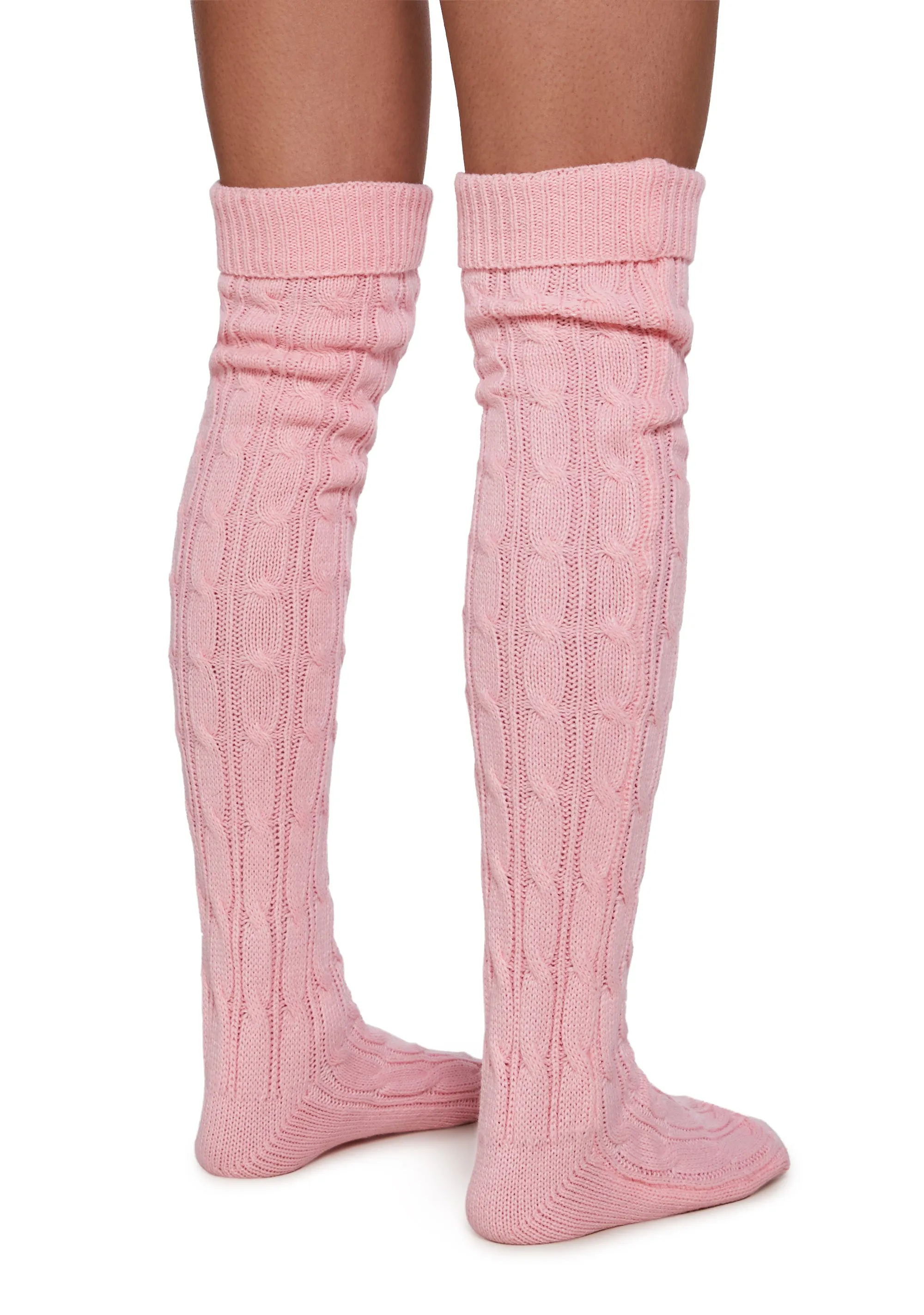 Cable Knit Knee Socks