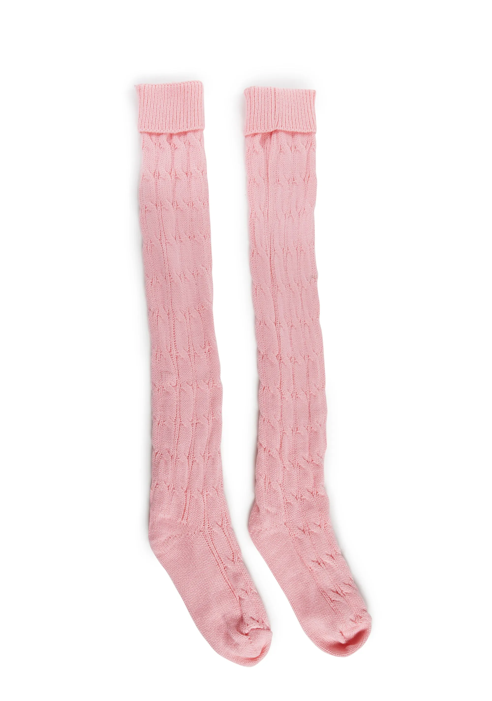 Cable Knit Knee Socks