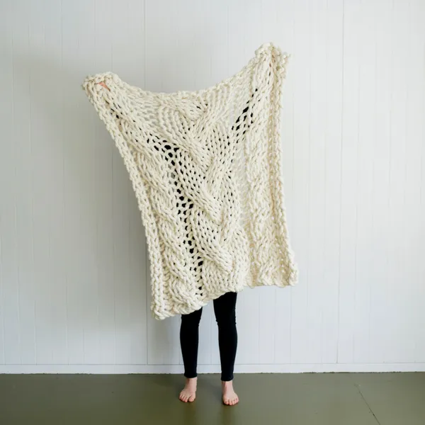 Cable plait throw | Pattern