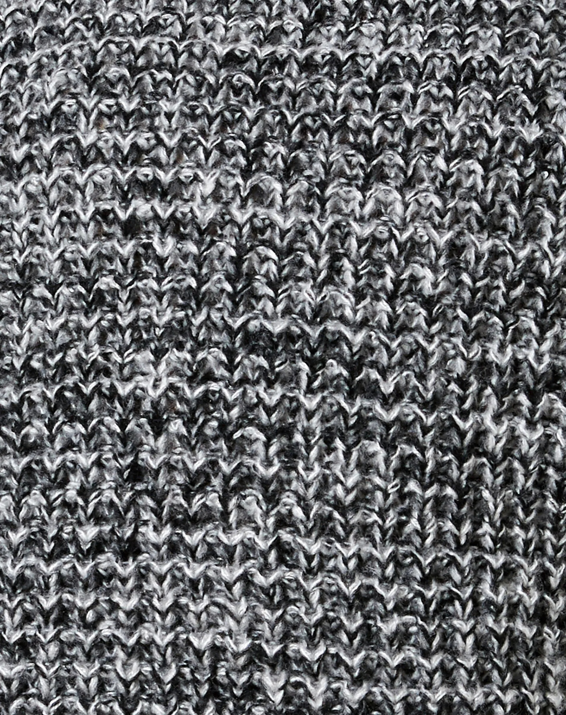 Caribou Jumper in Chunky Knit Black Grey and White