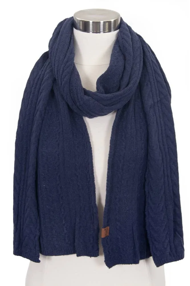 C.C Cable Winter Scarf: Coco Berry