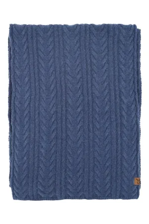 C.C Cable Winter Scarf: Navy