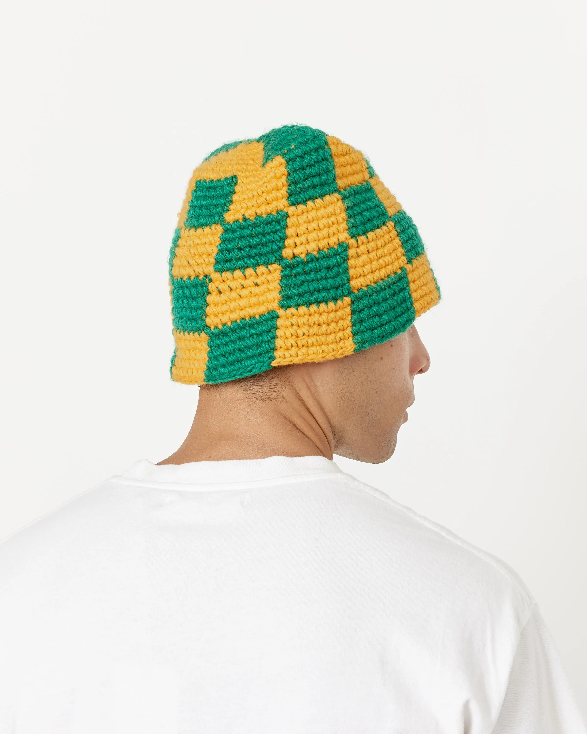 Checker Knit Bucket Hat