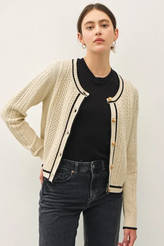 Chunky Cable Knit Cardi