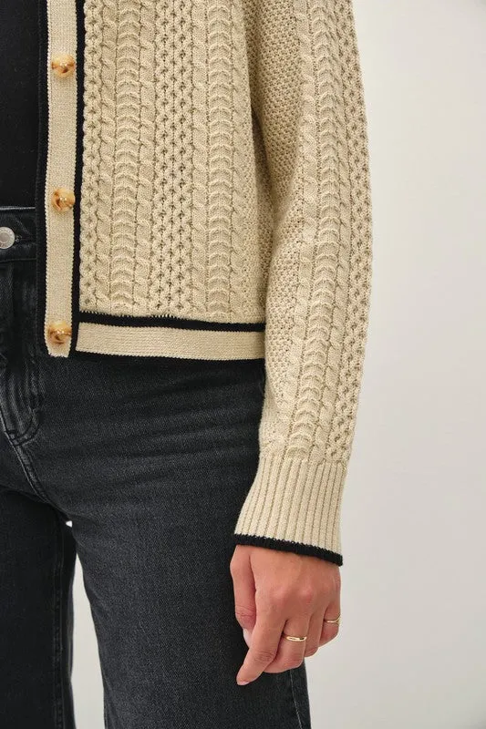 Chunky Cable Knit Cardi