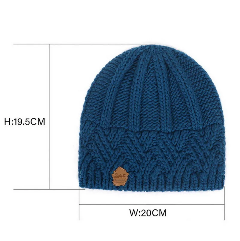 Chunky Knit Beanie with Logo Patch