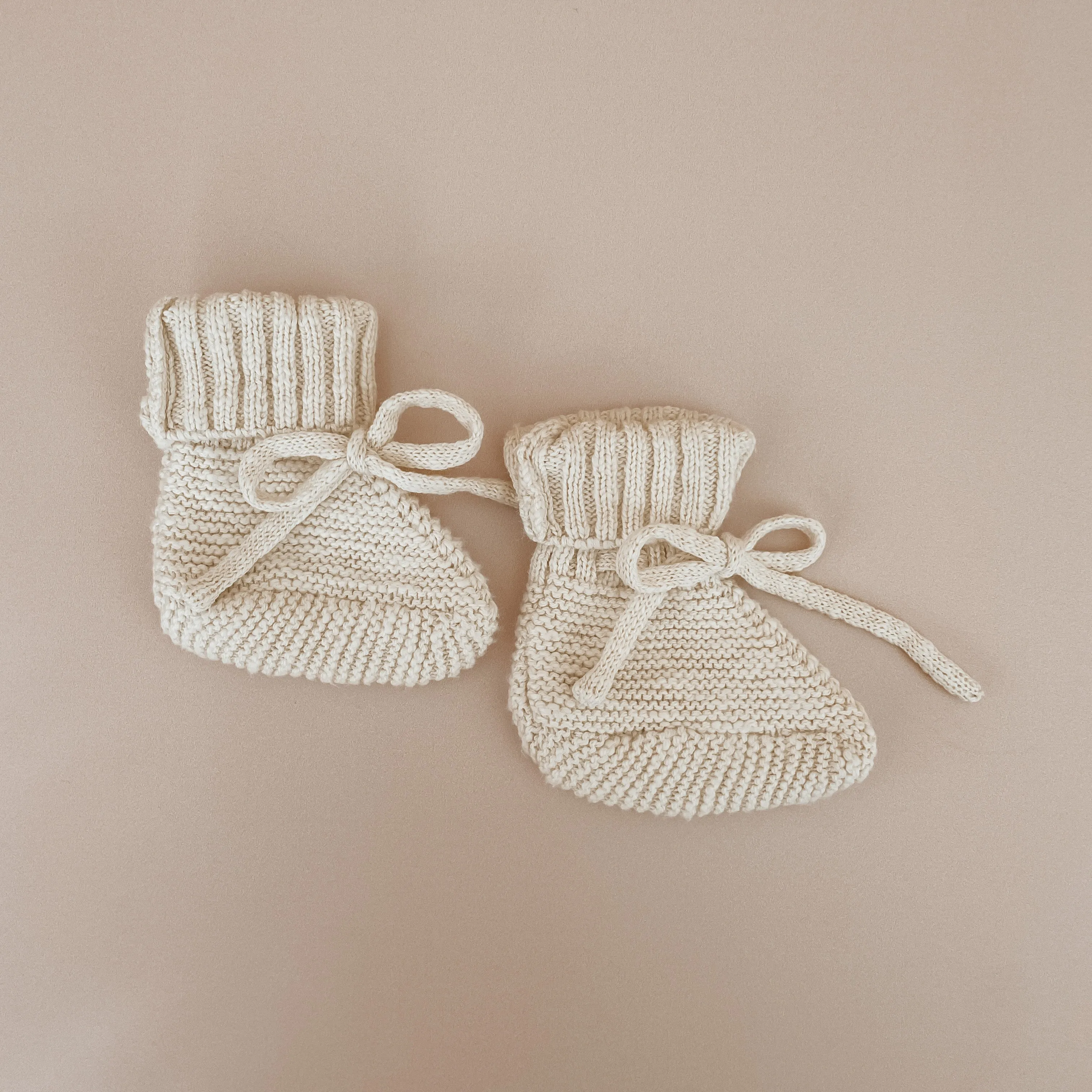 Chunky Knit Booties - Newborn-6M - Honey