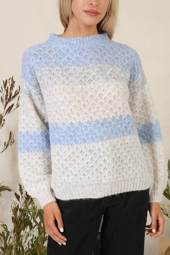 Chunky Knit Sweater - Blue