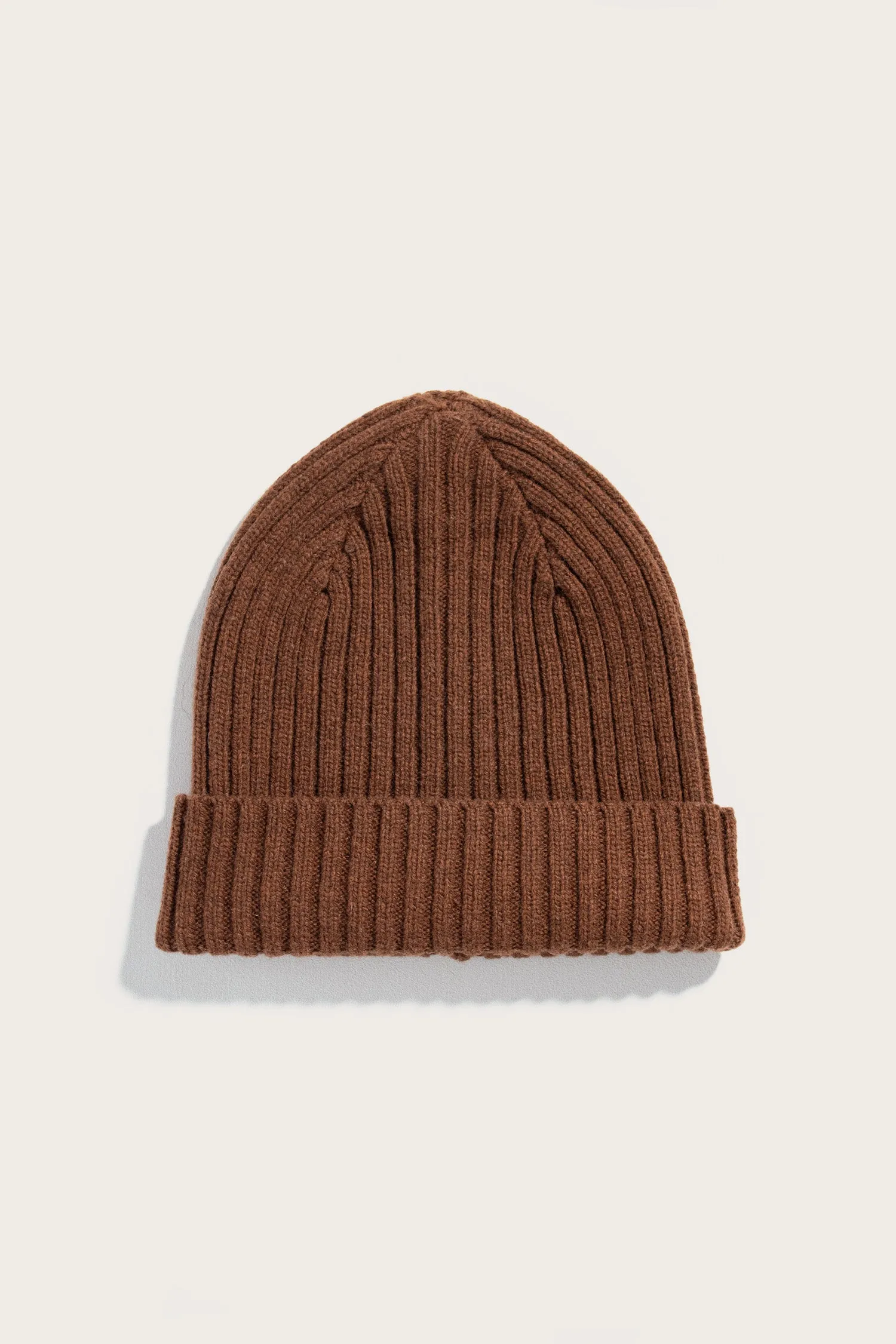 Chunky Ribbed Beanie / Warm Ochre