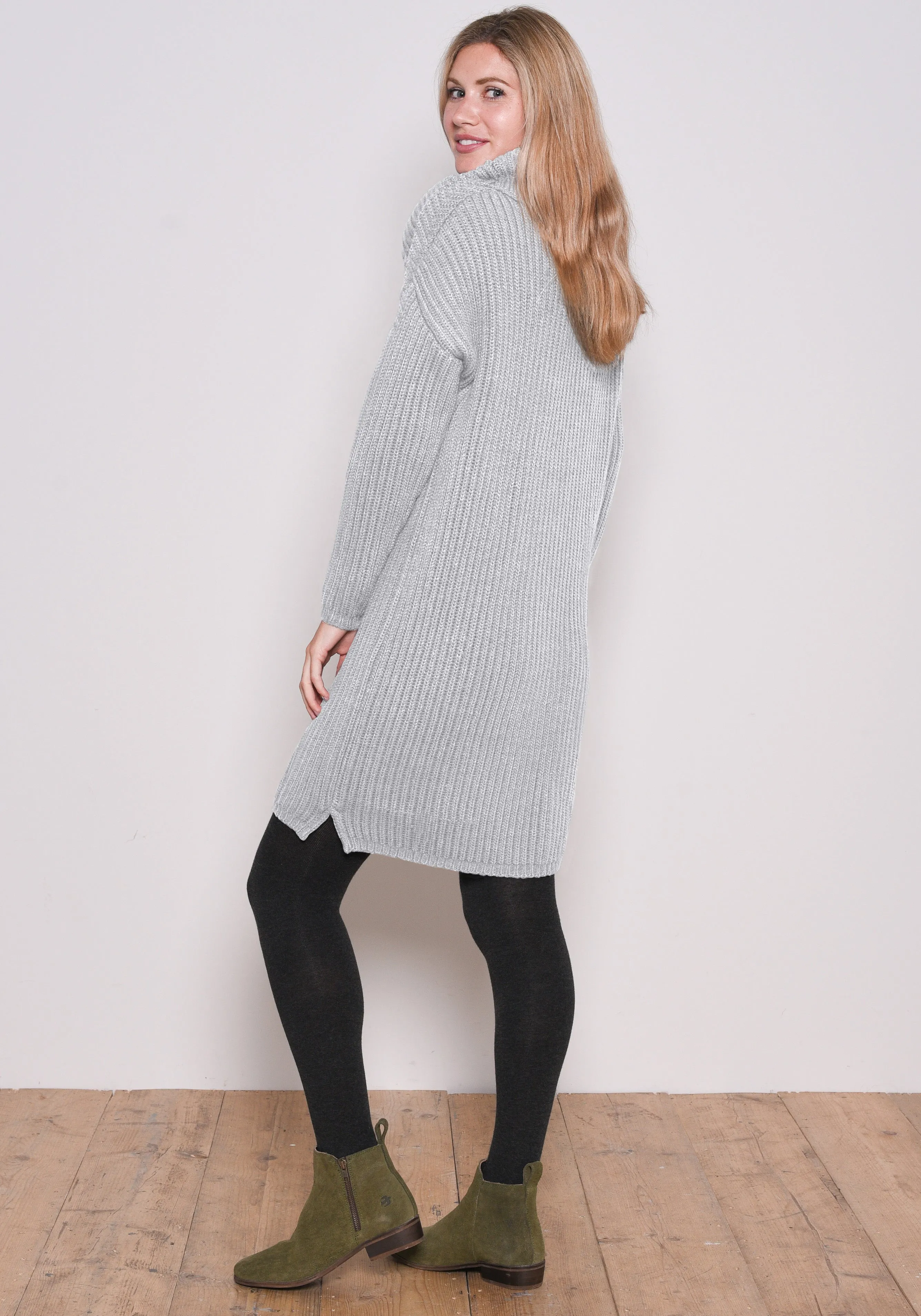 Chunky Roll Neck Jumper Dress