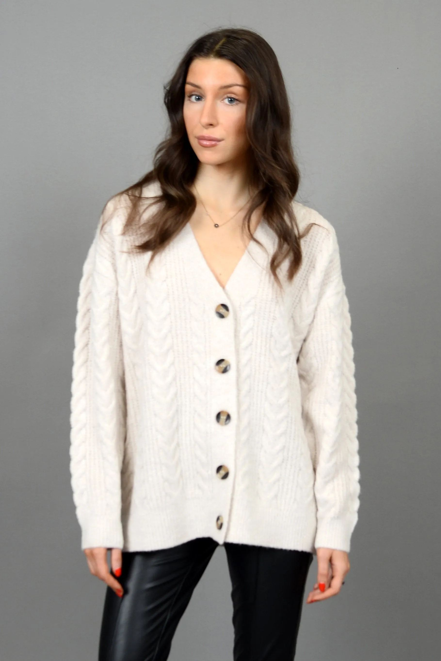 Chunky V Neck Cardigan