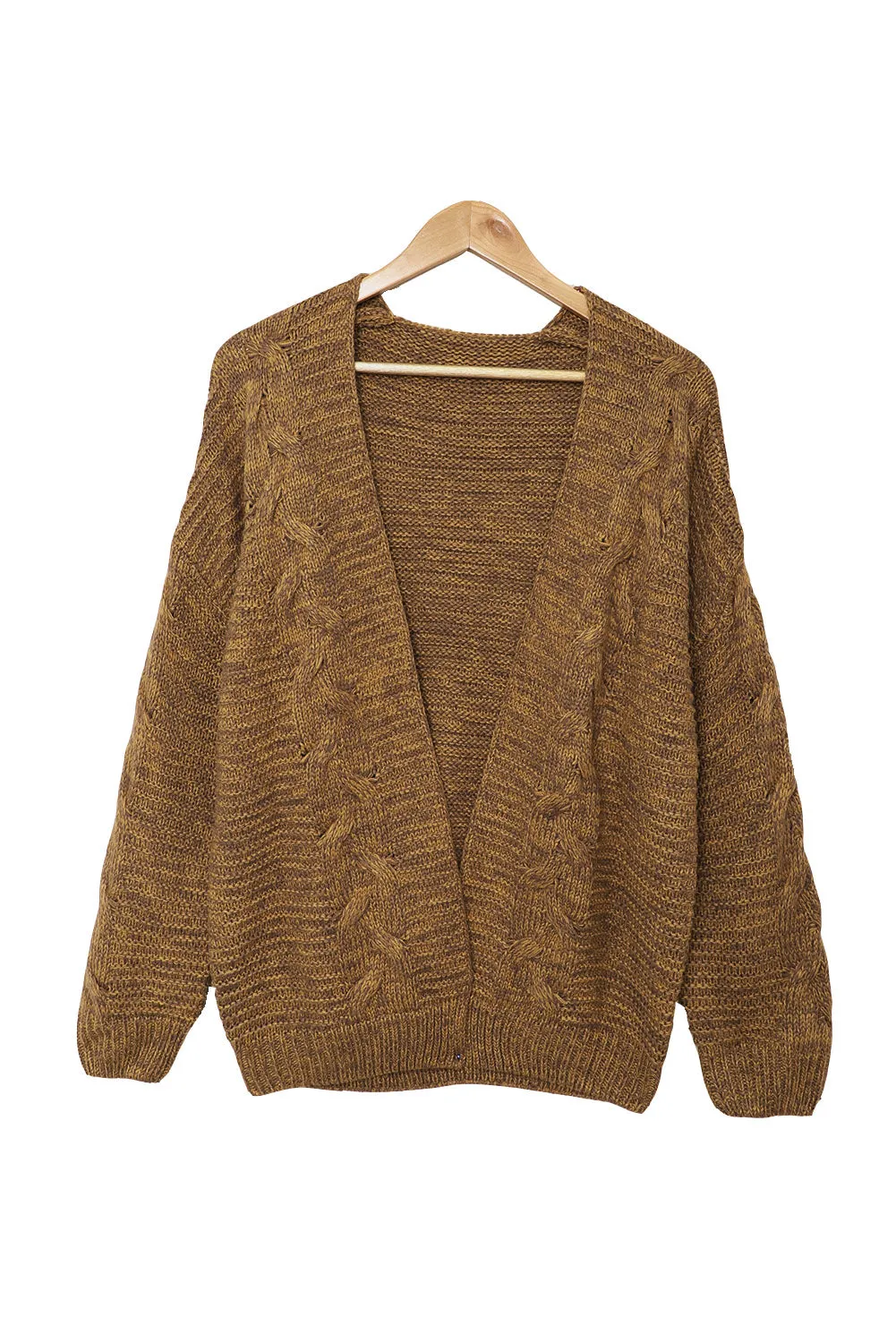 Chunky Wide Long Sleeve Knit Cardigan