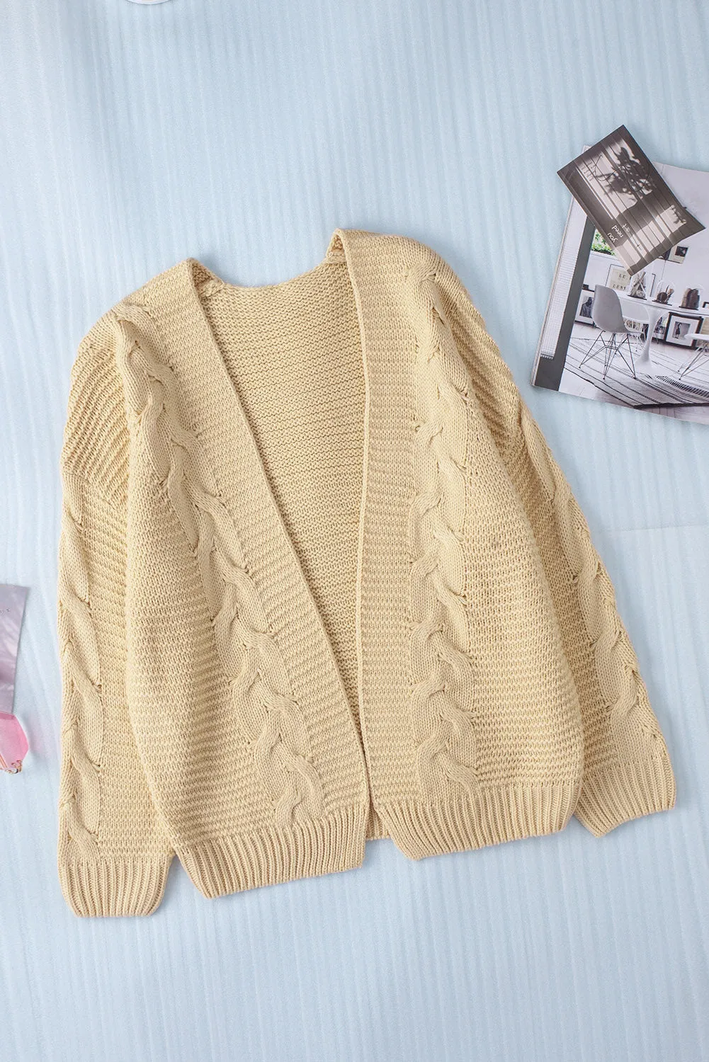 Chunky Wide Long Sleeve Knit Cardigan