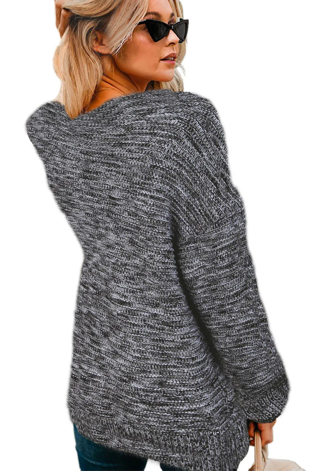 Chunky Wide Long Sleeve Knit Cardigan