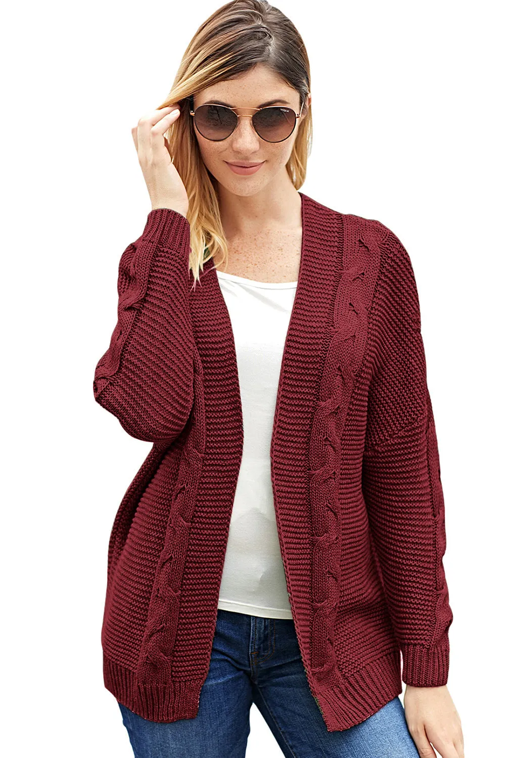 Chunky Wide Long Sleeve Knit Cardigan