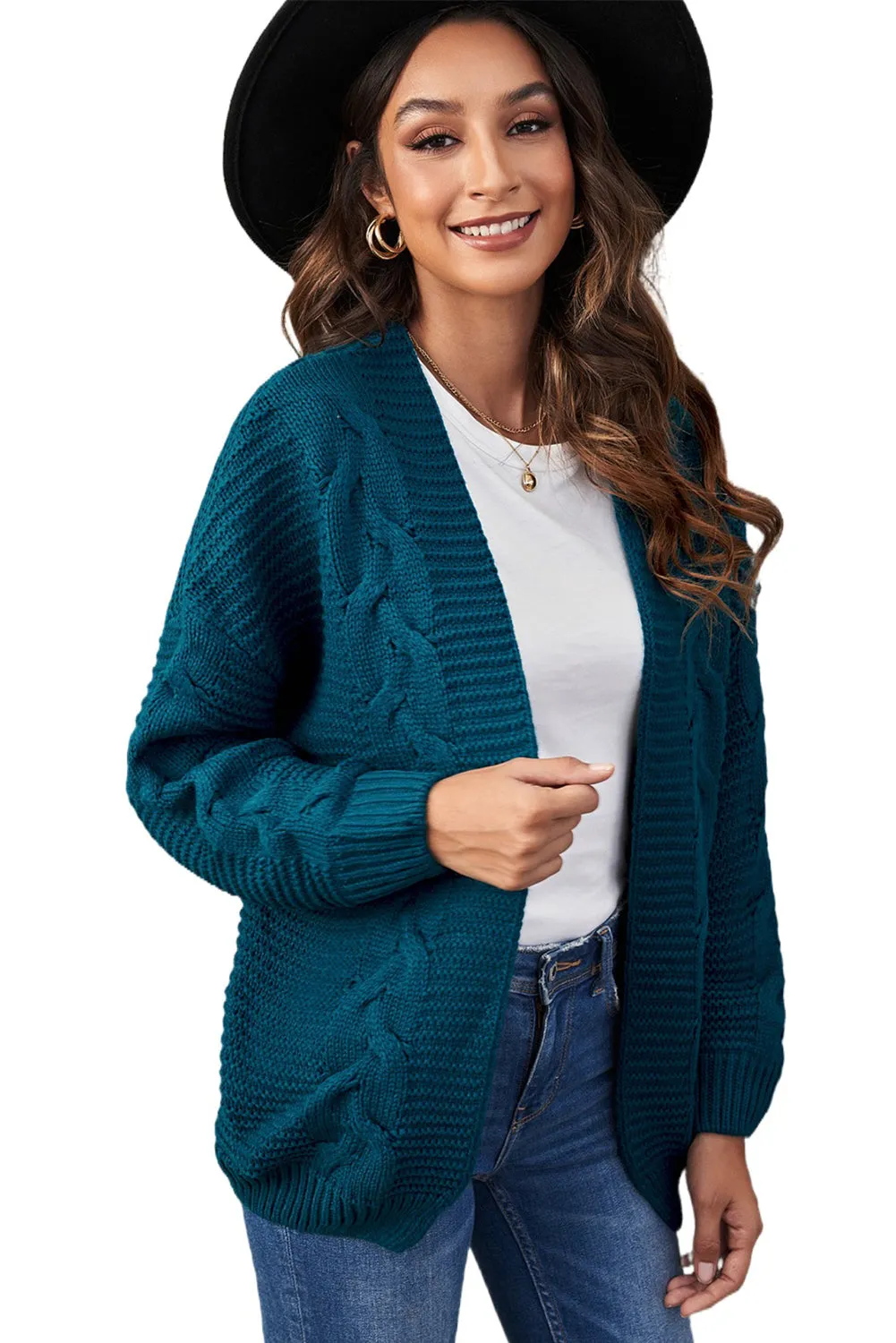 Chunky Wide Long Sleeve Knit Cardigan