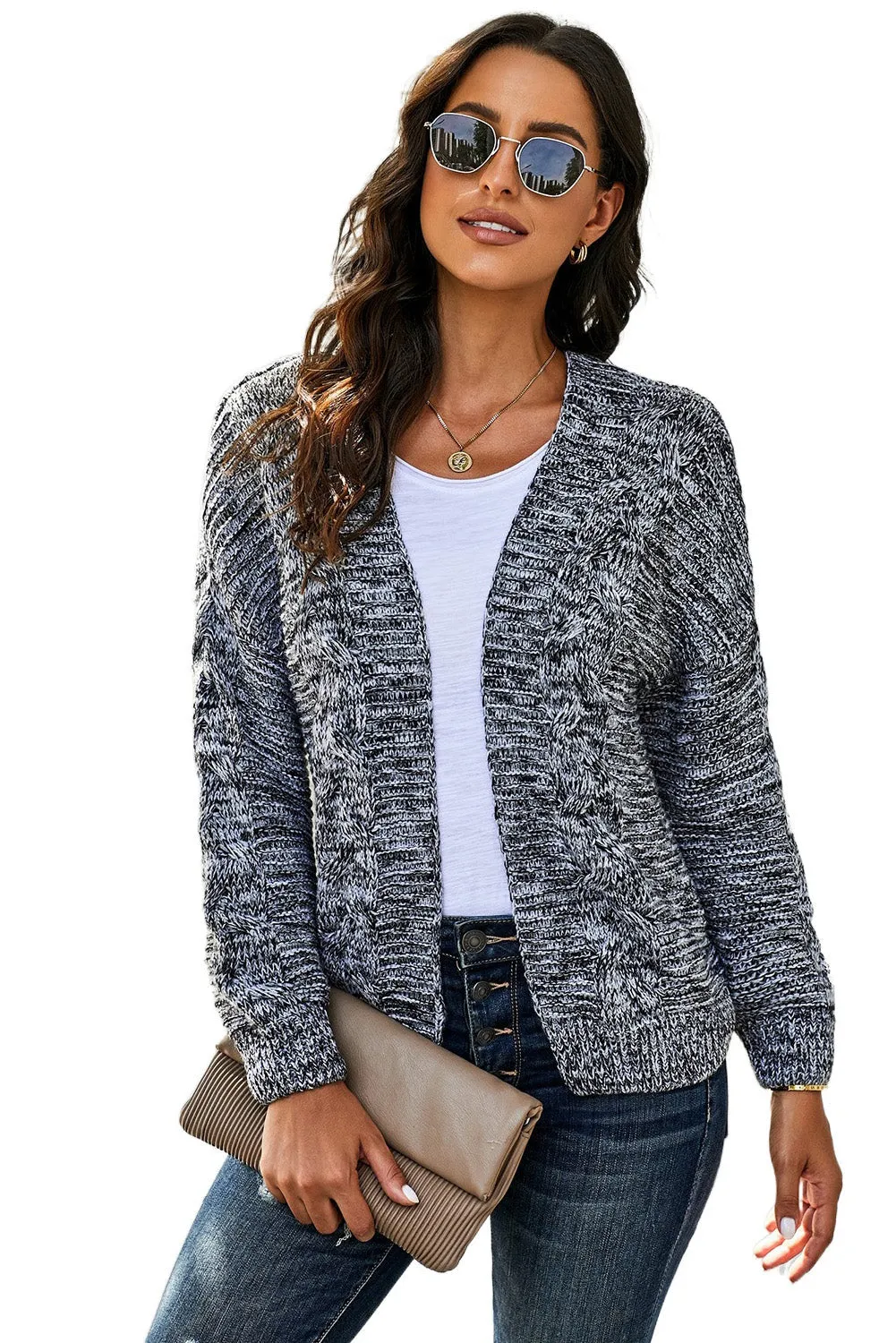 Chunky Wide Long Sleeve Knit Cardigan