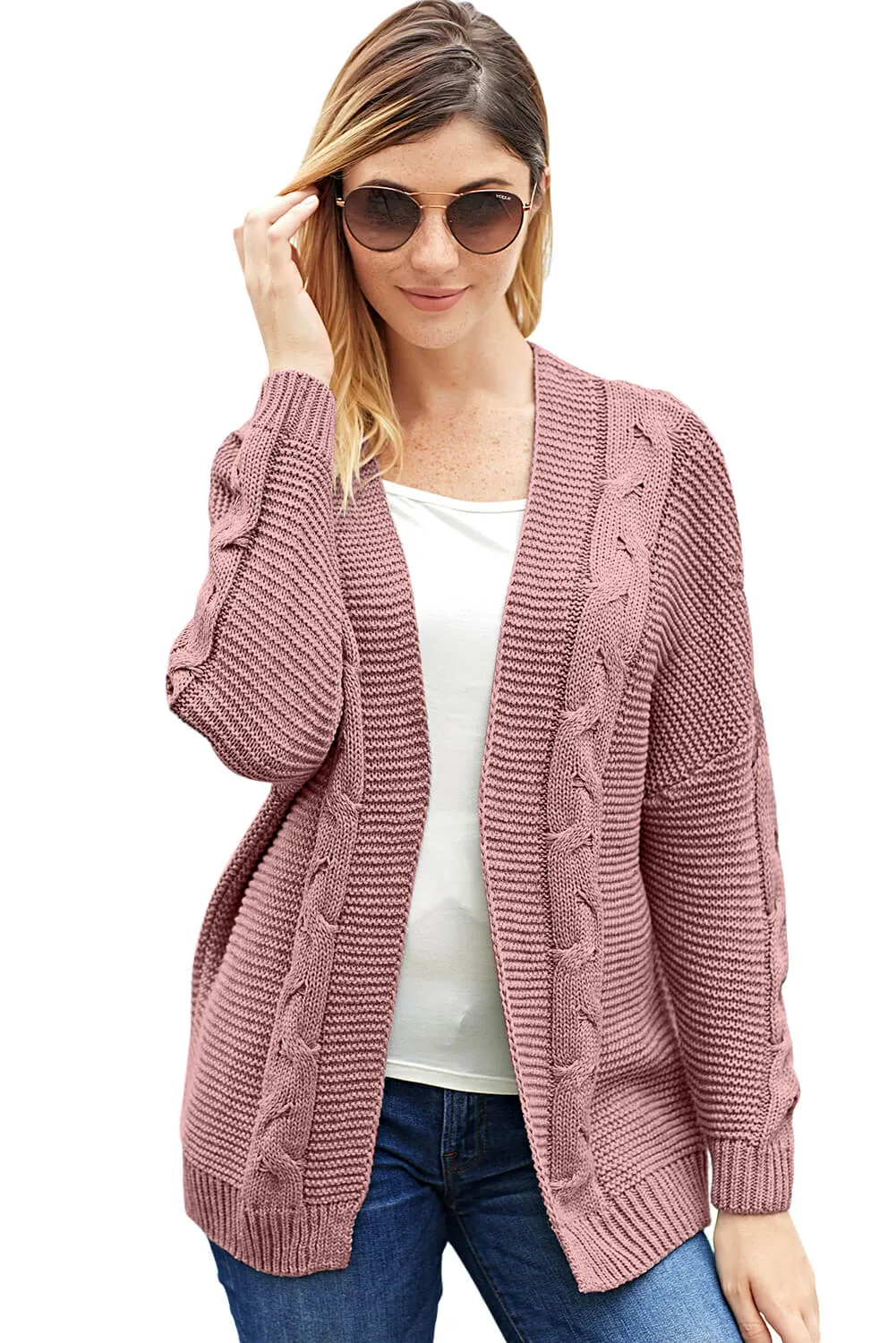 Chunky Wide Long Sleeve Knit Cardigan