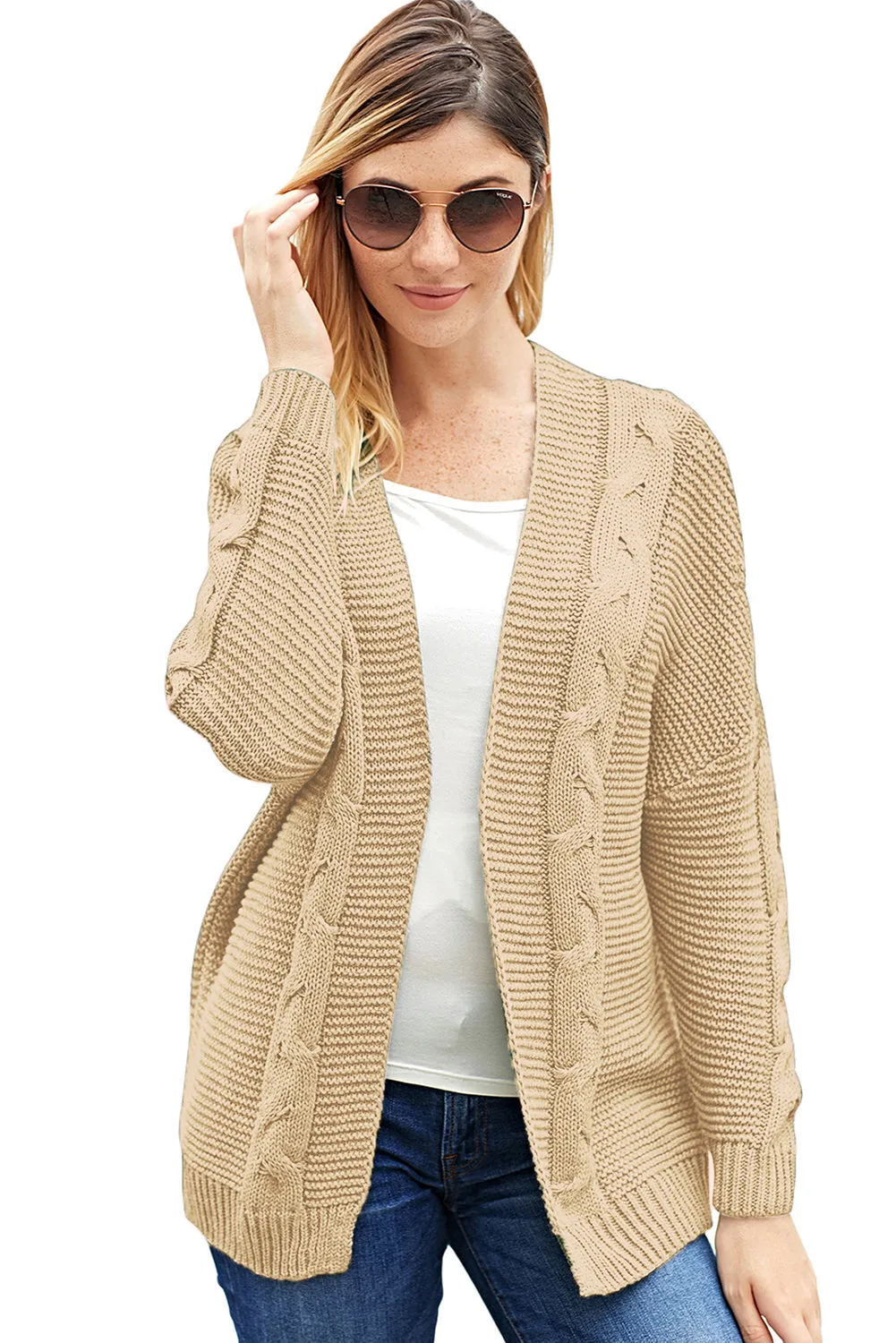 Chunky Wide Long Sleeve Knit Cardigan