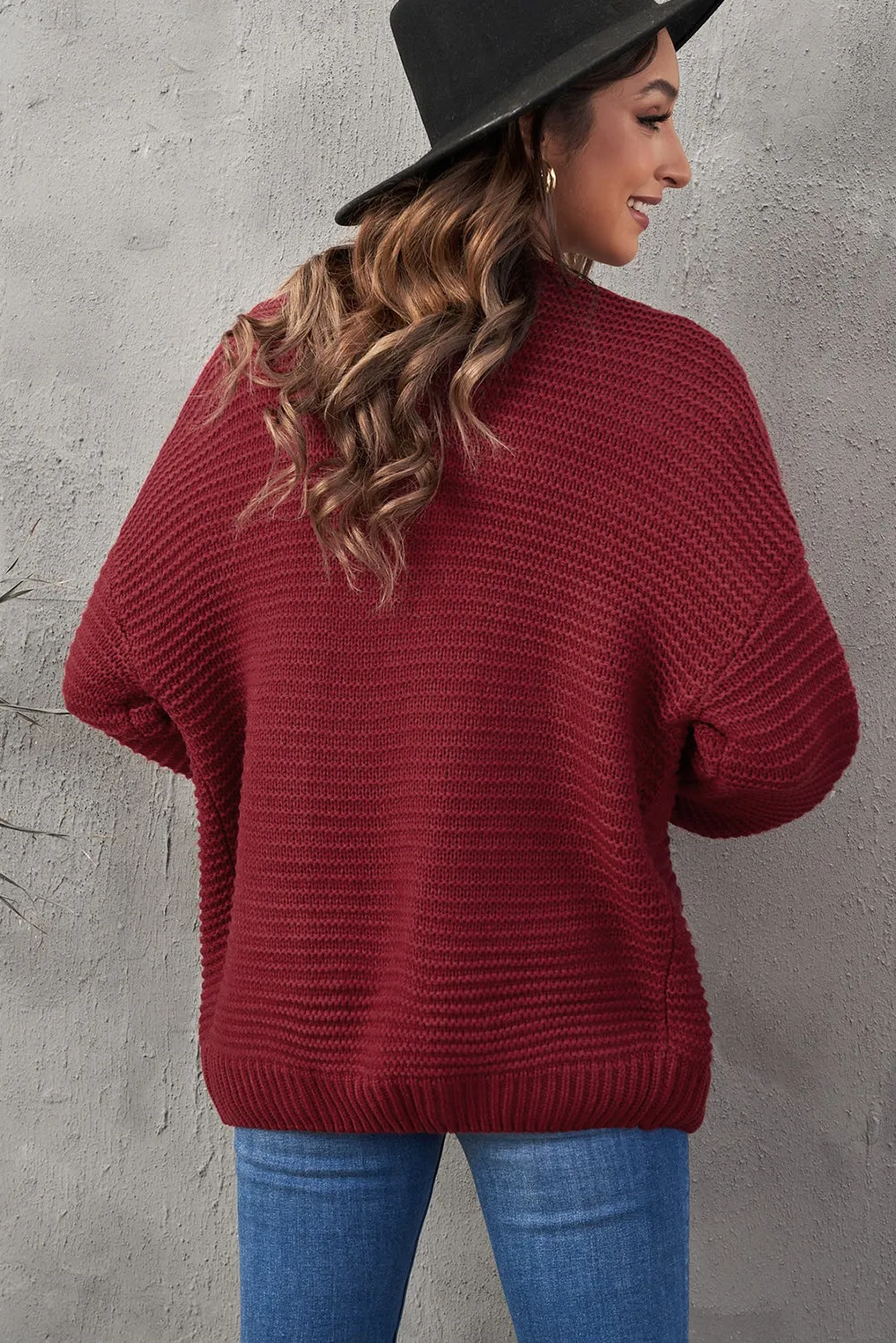 Chunky Wide Long Sleeve Knit Cardigan