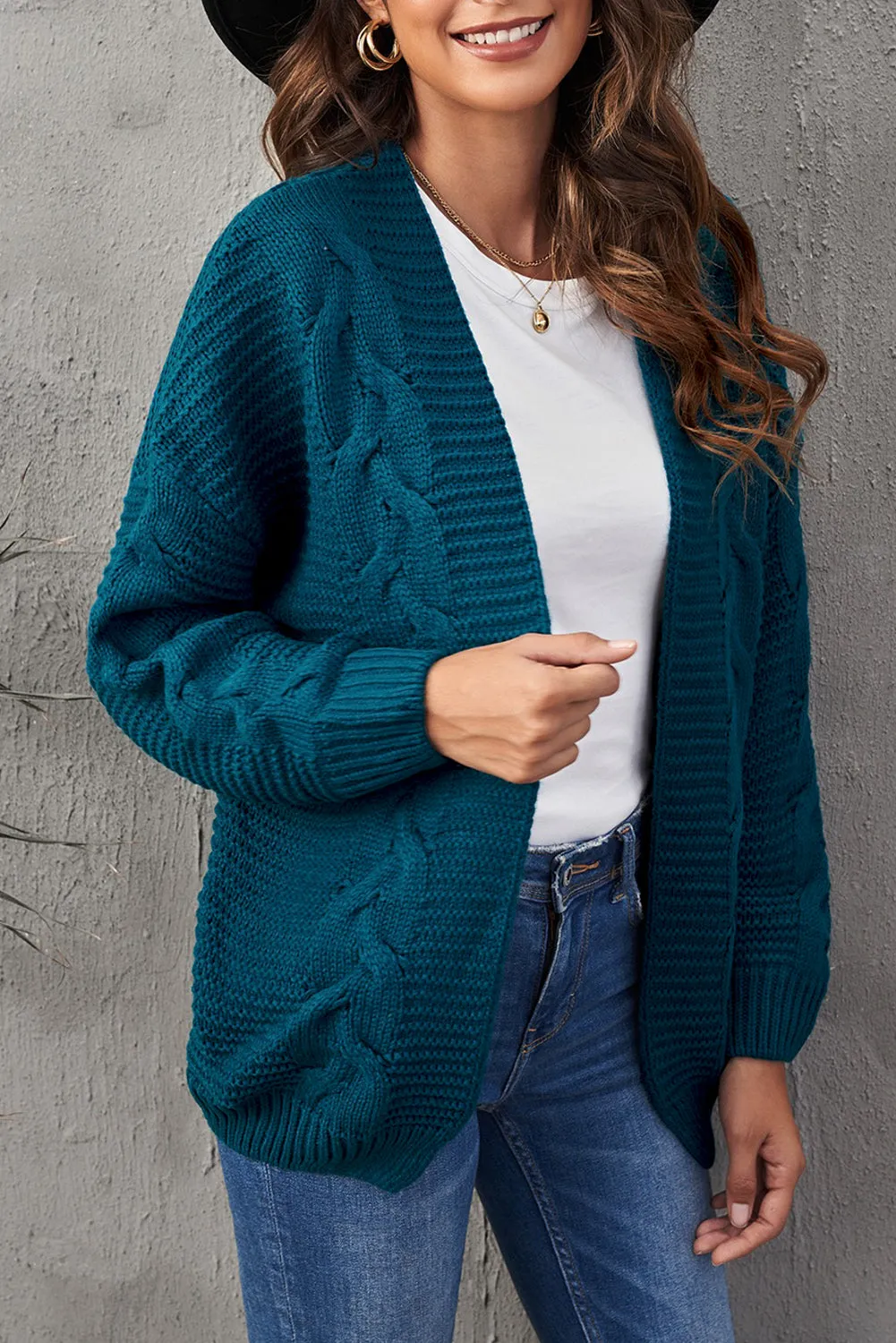 Chunky Wide Long Sleeve Knit Cardigan