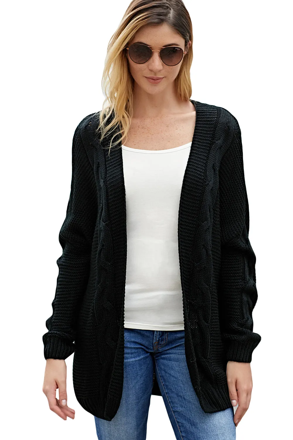 Chunky Wide Long Sleeve Knit Cardigan