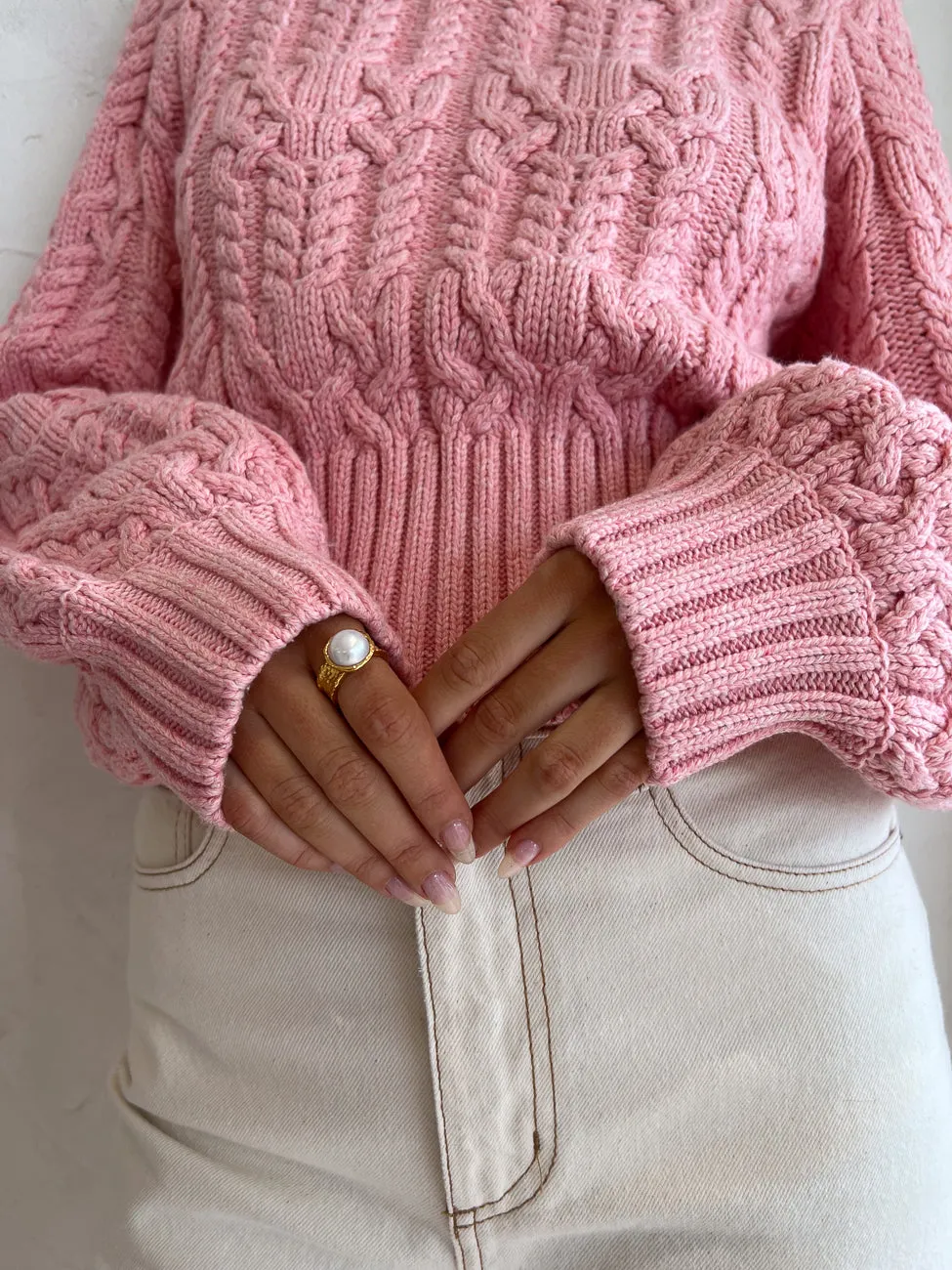 Clea Renera Cableknit in Blush