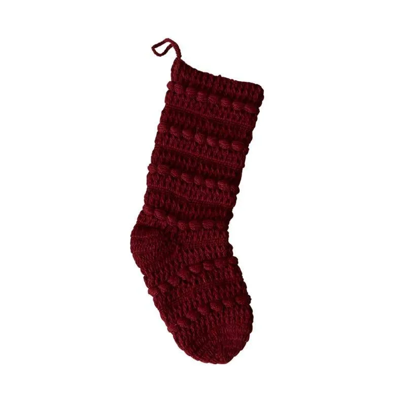 Crocheted Wool Knit Stocking