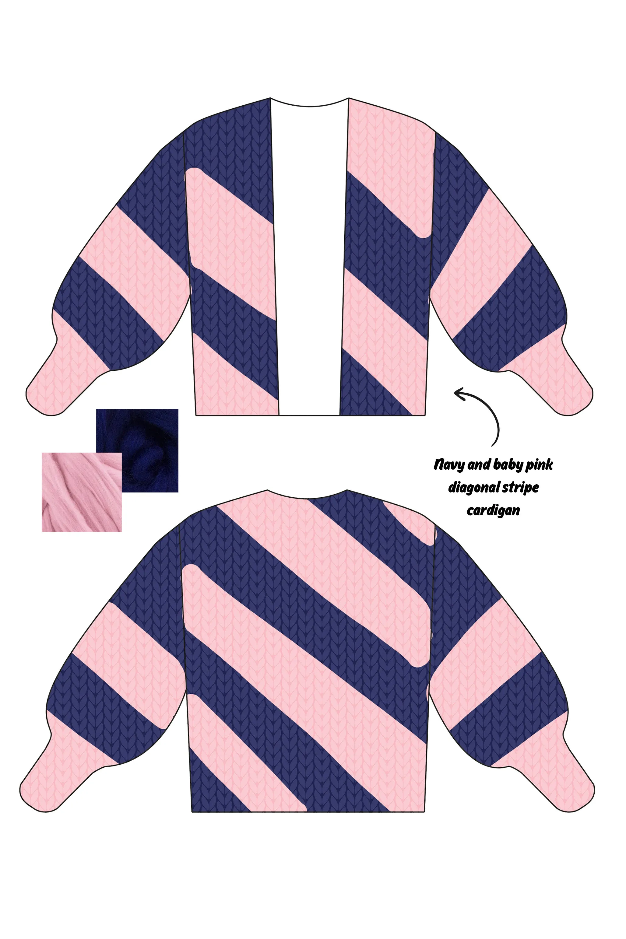 *CUSTOM* Diagonal Colossal Knit Cardigan