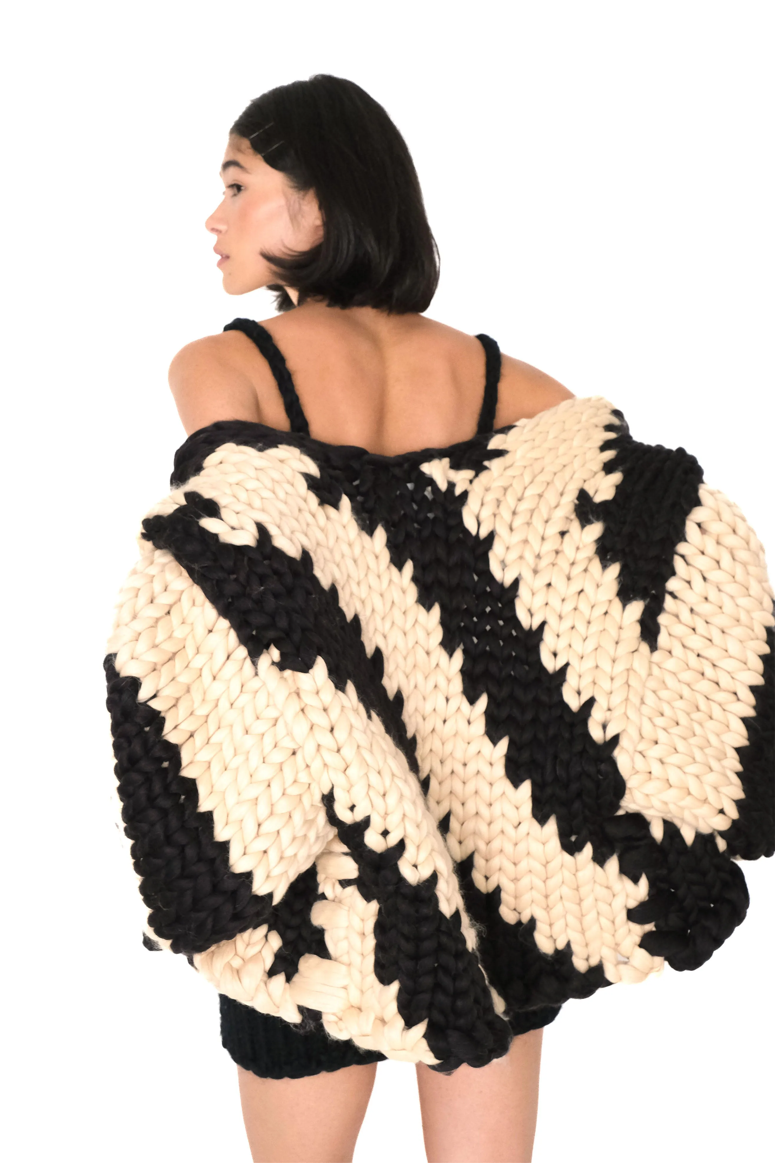 *CUSTOM* Diagonal Colossal Knit Cardigan